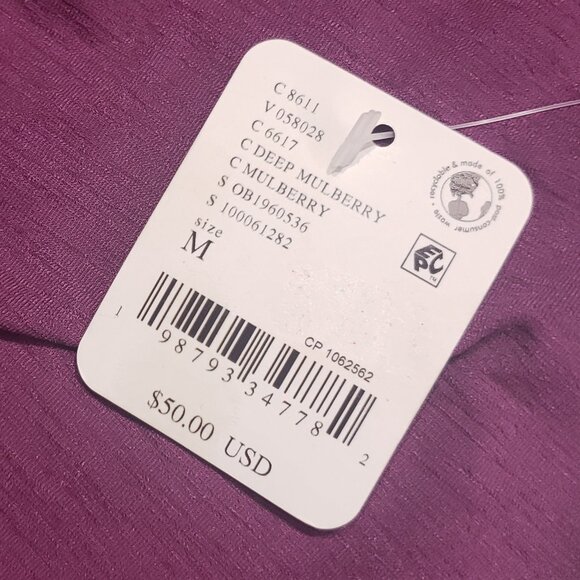 Free People Movement Women's Tempo Ruched Long Sleeve in Deep Mulberry sz M NWT - Picture 5 of 5